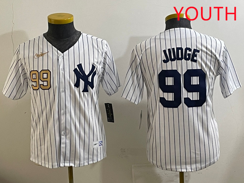 Youth New York Yankees #99 Judge White 2025 Nike MLB jersey style 22->women mlb jersey->Women Jersey